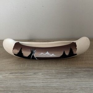 Cedar Mesa‎ Pottery Canoe Ceramic Hand Painted Navajo Native American Signed